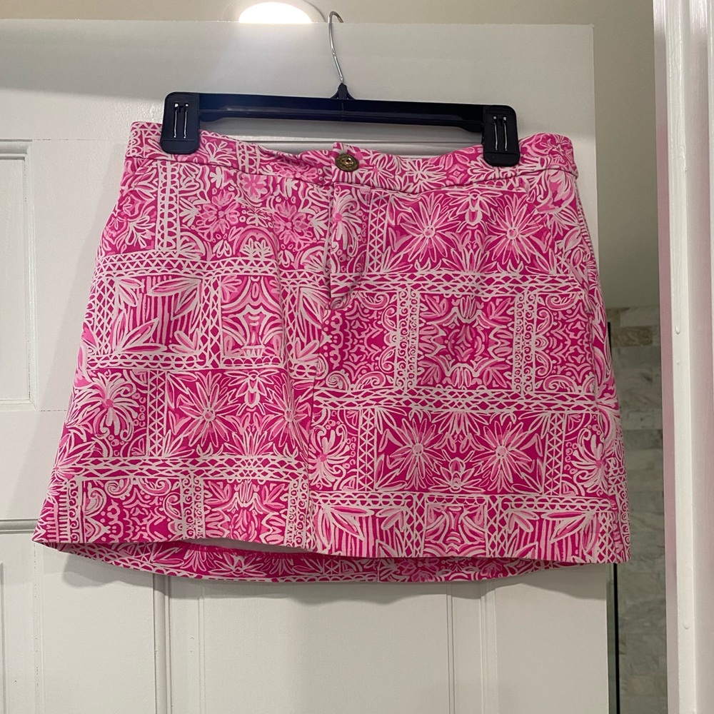 Lilly Pulitzer Pink Patterned Women's Skirt Size 4
